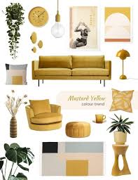 Mustard Yellow Color Trend Interior Decor Ideas Click To Discover More Inspirations Yellow Home Decor Yellow Decor Coastal Decorating Living Room