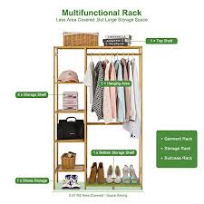 White wall retractable accordion drying rack this easy to assemble accordion drying rack this easy to assemble accordion drying rack from danya b, is an attractive, functional space saver for your laundry room or bathroom. Coogou Bamboo Wood Clothing Garment Rack With Shelves Clothes Hanging Rack Stand For Child Kids Adults Cloth Shoe Coat Storage Organizer Shelf In Entryway Office Shop Laundry Corner Space Saving Pricepulse