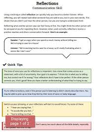 Reflections Communication Skill Worksheet Therapist Aid Anger Worksheets Family Communication Communication Skills