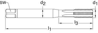 Series 3937 Unc Blind Or Through Hole White Ring Tap