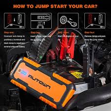 In most cases, using a portable jump starter is quicker and easier than asking another driver for assistance. Autown Car Jump Starter 21000mah 1000a Peak 12v Auto Battery Booster With Quick Charge Up To