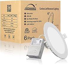 Square led recessed lighting wacky packages minis. Amazon Com Ledimwo 6 Inch 12w 5000k 1100lm No Flicker No Buzz Dimmable Recessed Lighting 6 Led Recessed Light Led Ceiling Light Led Can Lights With Junction Box 6 Pack Etl Energy Star Everything