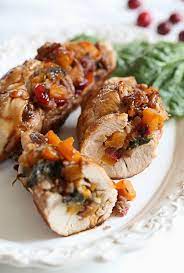 Butternut Stuffed Turkey Tenderloin With Cranberries And Pecans Recipe Turkey Tenderloin Recipes Healthy Recipes
