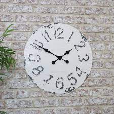 The abigail farmhouse wall clock oversized wall | etsy. Large Antique White Vintage Wall Clock