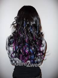 Black Blue And Purple Curly Hair Purple Streaks Tumblr Beautiful Haircuts Beautiful Hair Purple Hair