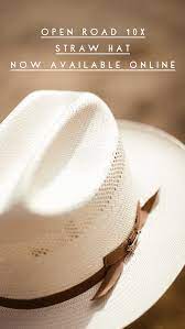 Stetson Open Road 10x Straw Cowboy Hat Brim 2 3 4 Crown 4 10x Shantung Grosgrain Hat Band Vented Crown Made In Usa Straw Cowboy Hat Hats Cowboy Hats