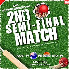 Australia Women vs India Women 2nd Semi-Final Match 2025 Live Stream