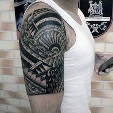 75 Tribal Arm Tattoos For Men Interwoven Line Design Ideas Cool Tattoos For Guys Tribal Arm Tattoos Tribal Arm Tattoos For Men