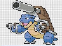 Mega Blastoise Pokemon Ponto Cruz Grafico Ponto Cruz