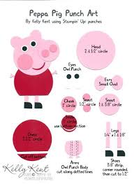 Me Peppa Pig And 3rd Birthday Parties Punch Art Kids Birthday Cards Paper Punch Art