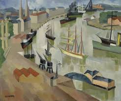 Colin Vian Andre Lhote 1885 1962 Port Of Bordeaux Painting Cityscape Art Canvas Art Prints