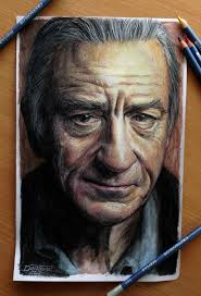 Robert de niro old drawing by AtomiccircuS