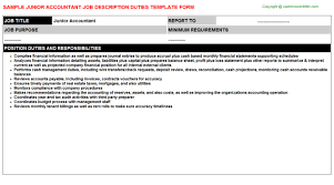 • support the senior client accountants for accounting related enquiries • deliver work as. Junior Accountant Career Templates Examples