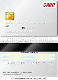 It's worth mentioning that american express credit cards do have the cvv on the front side (not the back), along with the card number, the cardholder name, and the expiration date. Blank Credit Card Vector Template Front And Back View Canstock