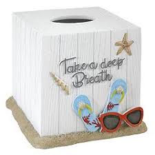 Avanti abstract coastal tissue box cover ceramic decorate your bathroom oasis with the beautiful coastal flair of the avanti abstract coastal tissue box cover. Coastal Tissue Box Holders Bath Accessories Bed Bath Kohl S