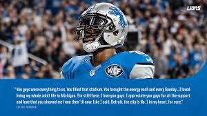 The first half was all about turnovers as the lions gave the ball away three times in the first two quarters, leading to several opportunities for the bear offense to get ahead. Detroit Lions On Twitter For The Onepride Fans From Profootballhof Pfhof21 Member Calvinjohnsonjr