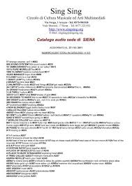 I hope you enjoy it ;33. Catalogo Audio Sede Di Siena Sing Sing