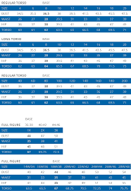 size chart christina swimwear