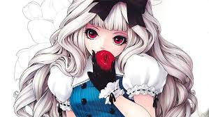 Check spelling or type a new query. Hd Wallpaper Gothic Anime Girls Portrait Red White Background One Person Wallpaper Flare
