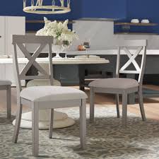 kraus solid wood cross back side chair