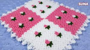 Hem Kolay Hem Cok Sik Gul Motifli Mozaik Kare Lif Modeli Yapimi Baby Knitting Patterns Boncuk Nakis Desenleri Tig Isleri