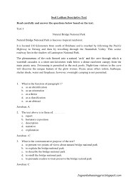 What is the purpose of the text. Soal Latihan Descriptive Text