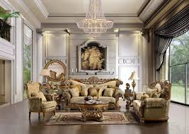 Ornate frame with gold finish. Hd 369 Homey Design Upholstery Living Room Set Victorian Style Classic French