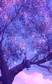 After haruka nanase and makoto tachibana graduated, he became the new captain of the. 800x1280 Anime Girl Sitting On Purple Big Tree 4k Nexus 7 Samsung Galaxy Tab 10 Note Android Tablets Hd 4k Wallpapers Images Backgrounds Photos And Pictures