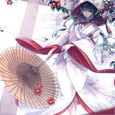 Image Result For Snow Miku Strawberry White Kimono Illustration Hatsune Miku Anime Images Miku