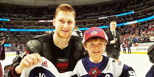 Nathan mackinnon is a canadian ice hockey player and currently the alternate captain of colorado avalanche of the national hockey team. Nathan Mackinnon Gave The Jersey Off His Back To His Number One Fan Five Year Old Julian