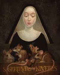 Saint Gertrude Of Nivelles Patron Saint Of Cats Patron Saints Cats