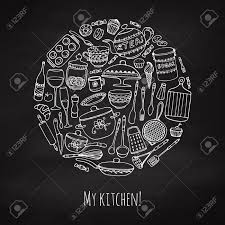 Eberhard faber tafelkreide farbig sortiert. Set Von Hand Gezeichnet Kochgeschirr An Die Tafel Kreide Kuche Hintergrund Doodle Kuchengerate Vektor Illustration Lizenzfrei Nutzbare Vektorgrafiken Clip Arts Illustrationen Image 32598708