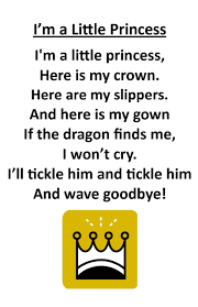 Itty Bitty Rhyme I M A Little Princess Kids Poems Preschool Songs School Songs