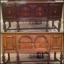 Buffet Stripped To Bare Wood