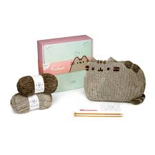 The working yarn is held in the front of the project instead of the back, and the needle is inserted from the back to the front instead of from front to back. Make Your Own Pusheen Sitting Pusheen Knitting Kit By Stitch Story Notonthehighstreet Com