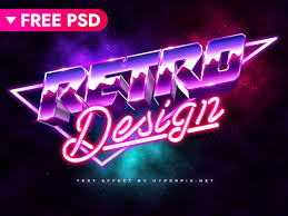 Free Download 3d 80s Text Effect Retro Text Text Effects Photoshop Text