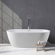 But the reality is that there are many versions. Ferdy 59 Acrylic Freestanding Bathtub White Modern Stand Alone Bathtub Soaking Bathtub Easy Free Standing Bath Tub Free Standing Tub Small Freestanding Tub