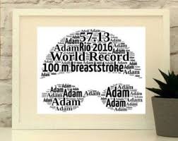 Personalised Swimmer Gift Unframed Print Swimmer Gift Swimming Swimming Coach Gifts For Swimmers Swim Gifts Personalized Prints