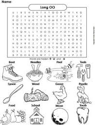 This Word Search On The Long Oo Vowel Team Also Doubles As A Coloring Sheet The Solution To The Puzzle Is Included Vocab Oo Words Vowel Team Vowel Team Words
