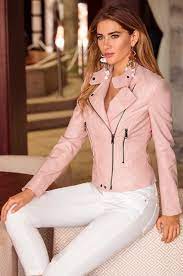 Boston Proper Moto Leather Jacket In Blush Love The Color City Outfits Leather Jacket Fashion