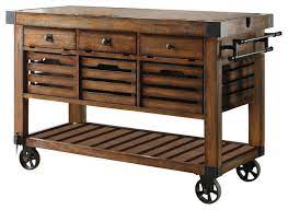 Rolling kitchen islands are fun to build and easy enough for most weekend woodworkers with average tools. Kaif Cart Distress Chestnut Finish Industrial Kitchen Islands And Kitchen Carts By Hedgeapple Houzz