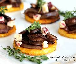 It's as simple as chilling the polenta, cutting in to squares and then into the oven for 40 minutes. Meatless Monday Caramelized Mushroom Polenta Bites The Fit Foodie Mama