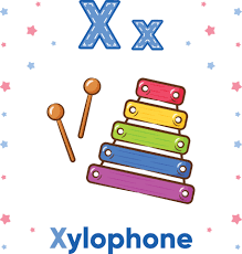 Alphabet Flashcard Letter X With Cute Xylophone Drawing 6260035 Vector Art  At Vecteezy