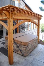 Here, we share a lot of diy hot tub privacy ideas that you can include on your diy project plan right away! Cedar Easy Diy Pergola Hot Tub Cover Western Timber Frame