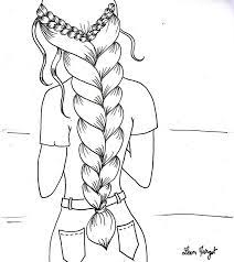 Longue Tresse Jeux De Coloriage Fille Par Leen Margot Artherapie Ca Flower Pattern Drawing Cool Art Drawings Girly Drawings