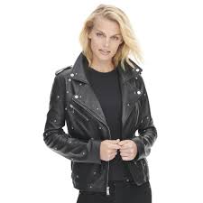 Wilsons Leather Vintage All Over Stud Leather Jacket New Arrivals Women Wilsons Leather Leather Jacket Studded Leather Jacket Wilsons Leather