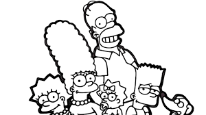The simpsons family coloring page printable for kids. Magical Coloring Box Simpsons Family Drawing And Coloringpages Youtube