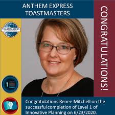 Toastmasters member completes innovative planning path