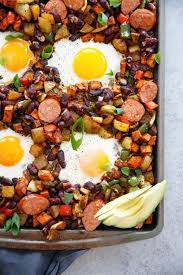 Sheet Pan Chorizo And Egg Bake Lexi S Clean Kitchen Sheet Pan Recipes Recipes Chorizo And Eggs