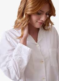 Julia Cotton Pajamas White